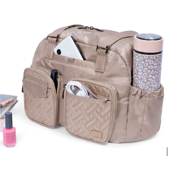 NWT Lug Women's Puddle Jumper Tote Bag Beige/Sand Taupe - Picture 6 of 10